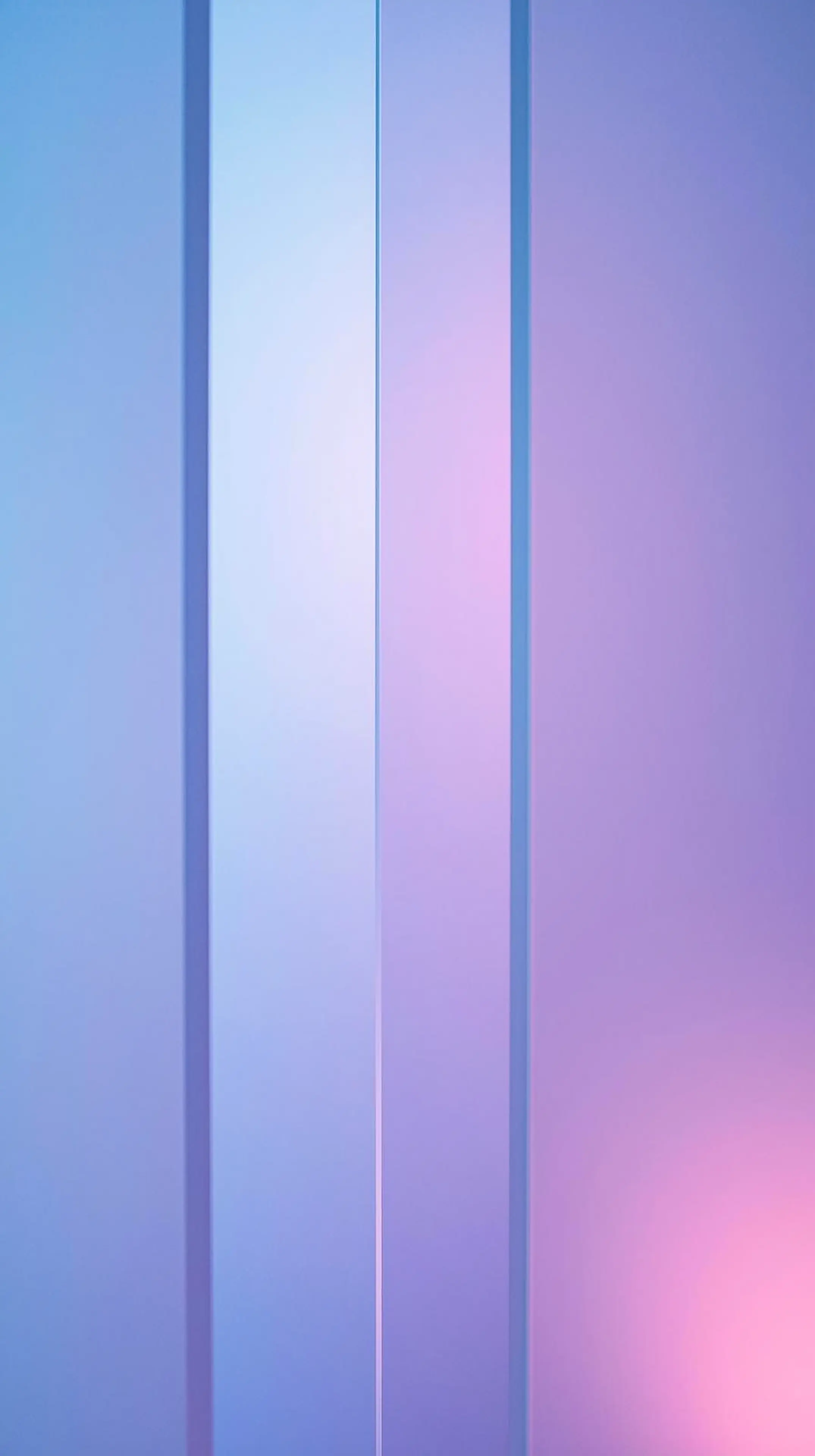 4k wallpaper for mobile Soft Blue Purple Gradient Vertical Stripes, Minimalist Pastel Ombre Panels with Gentle Glow and