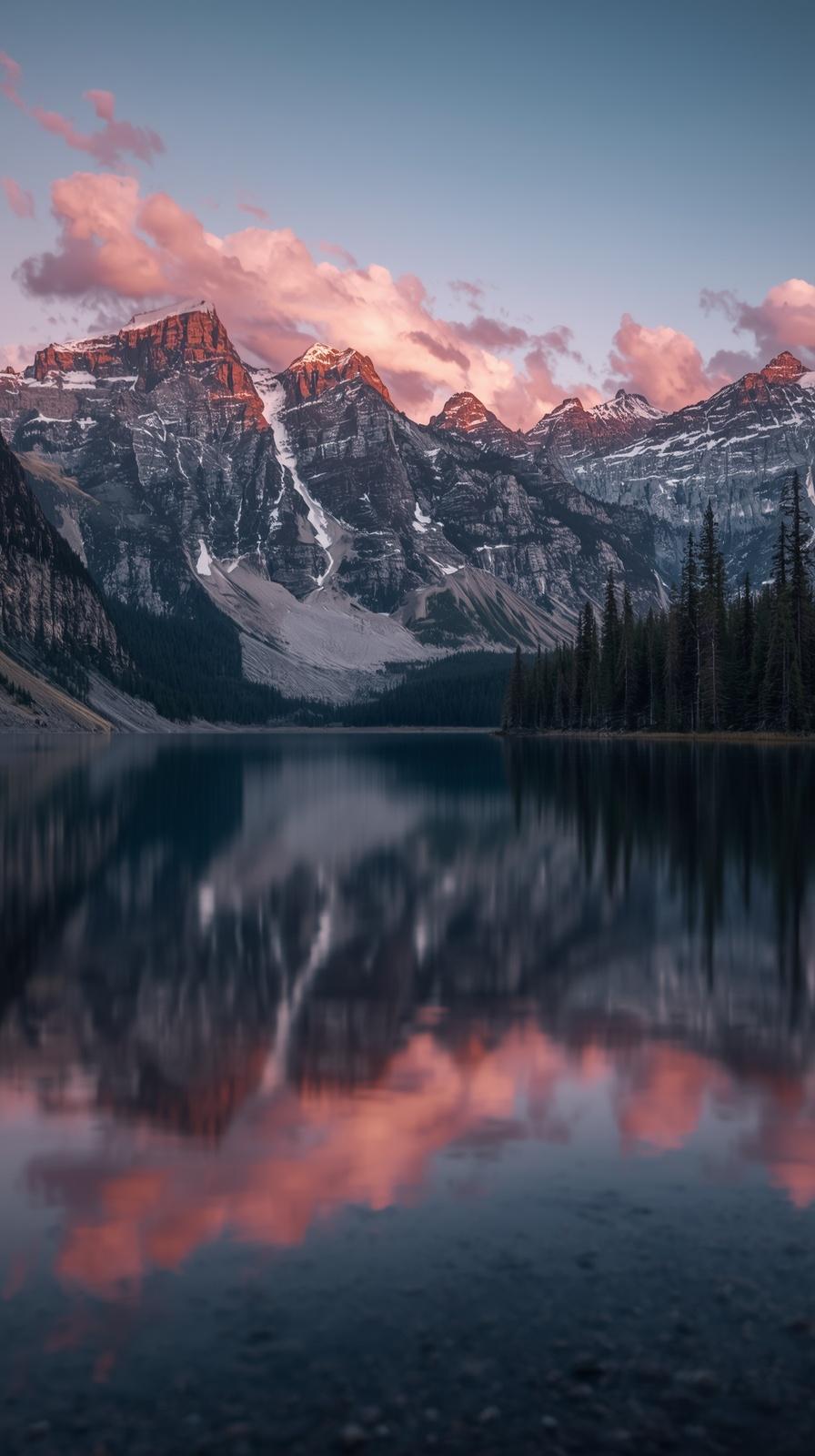 Canadian Banff Vermilion Lakes sunrise