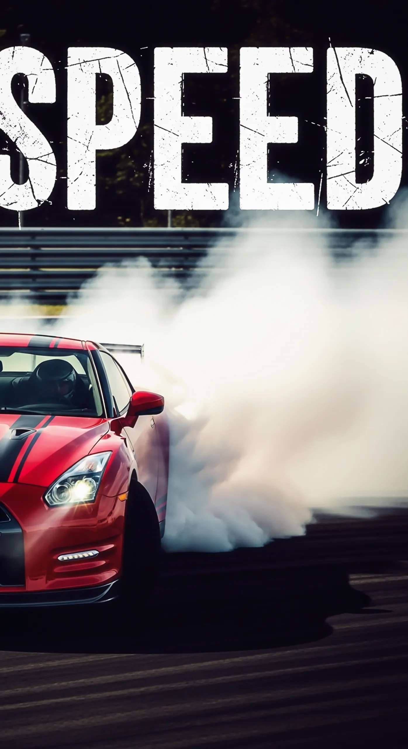 Red sports car performing a smoky burnout, an exciting car iphone wallpaper, car wallpaper 4k for mobile, and car