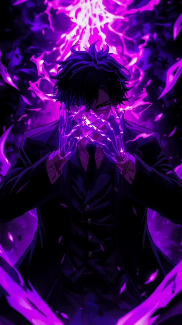 Iphone aesthetic — purple glowing sorcerer
