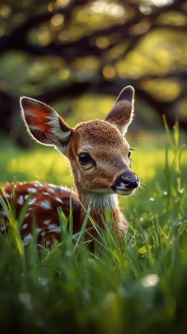 Nature Wallpaper 4K — Fawn Green Grass