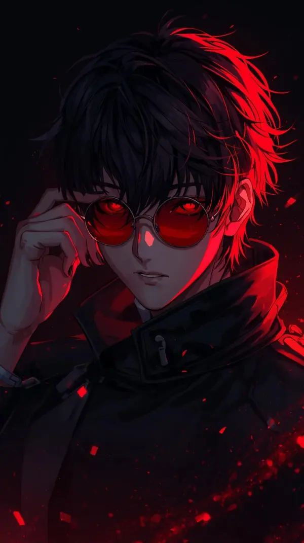 4k backgrounds iphone – Dark aesthetic anime boy with messy black hair