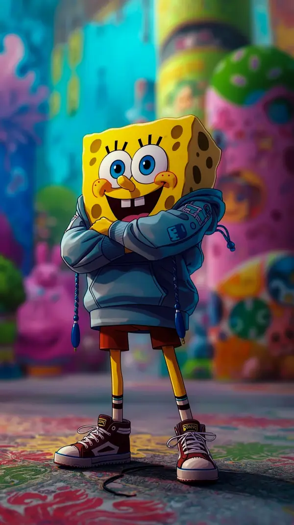 Anime wallpaper cool — yellow cartoon character