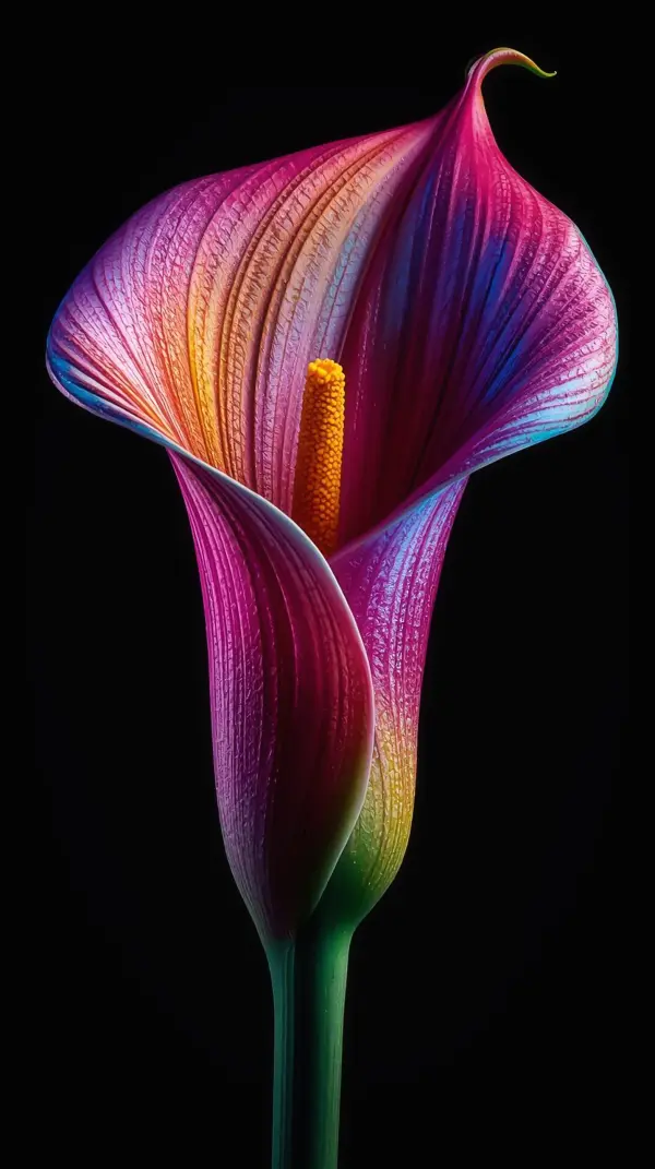 Flower Wallpaper 4K — Rainbow Calla Lily Bloom 4KWallpapar