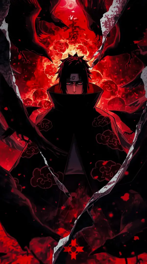 Dark Ninja Anime Wallpaper for iPhone and Android 4K