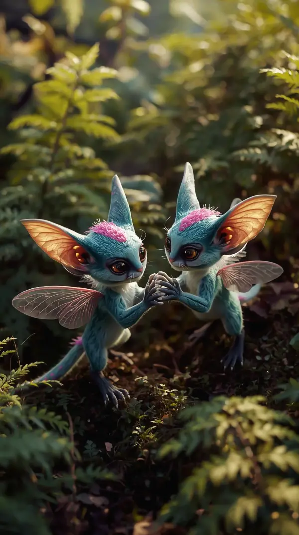cute 3d wallpaper for mobile — magic forest creatures