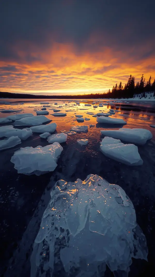 Background pictures for iphone — frozen lake ice