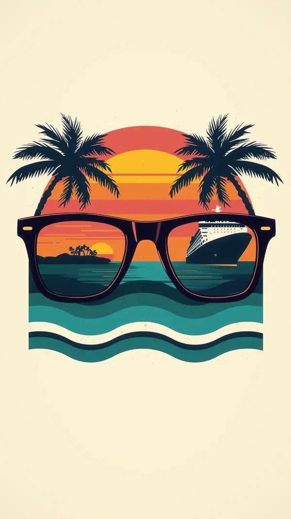Summer Wallpaper 4K — Cruise Ship Sunset Reflection