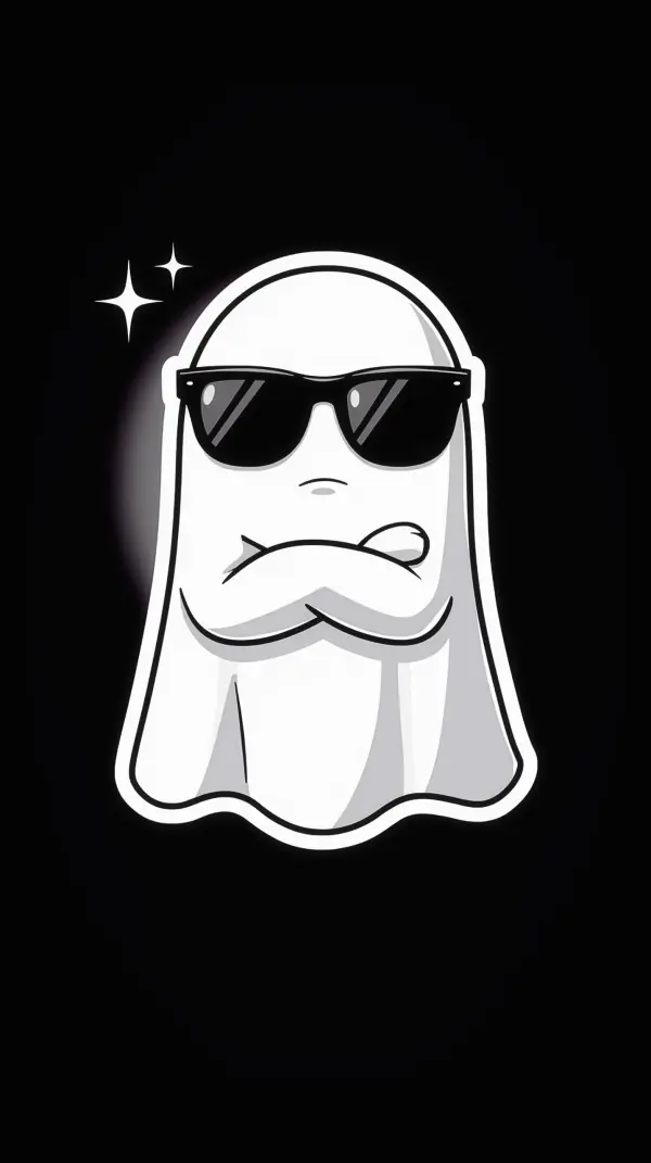 Ghost Wallpaper 4K — Cool White Ghost With Sunglasses