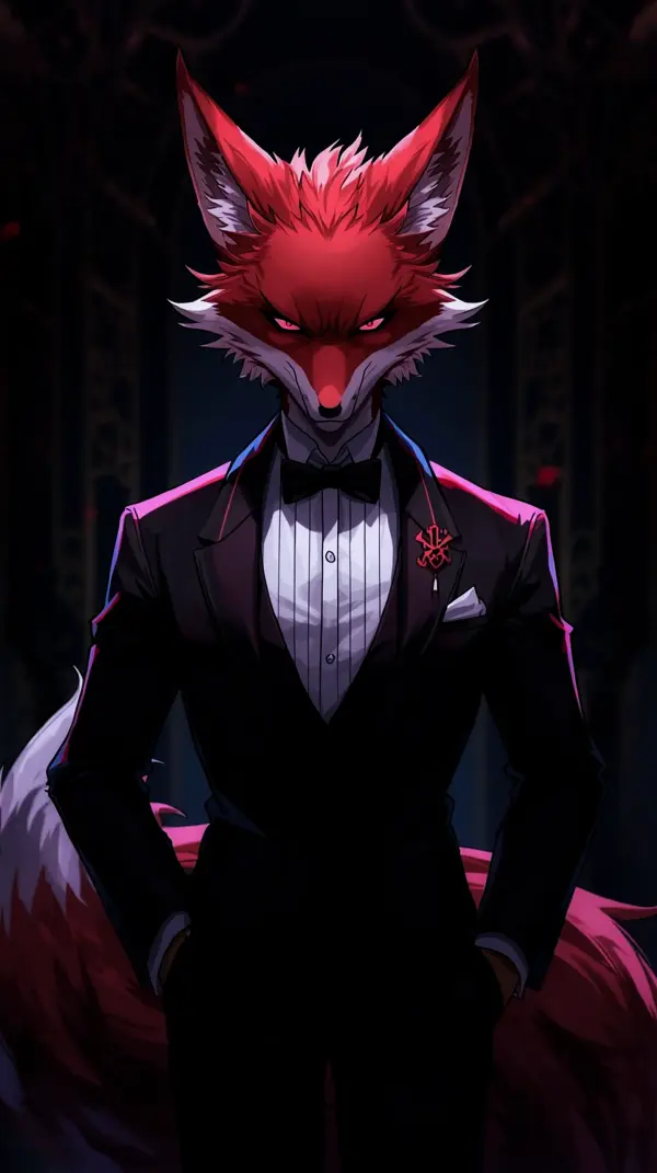 Sophisticated Fox In Suit Wallpaper For iPhone – 4K