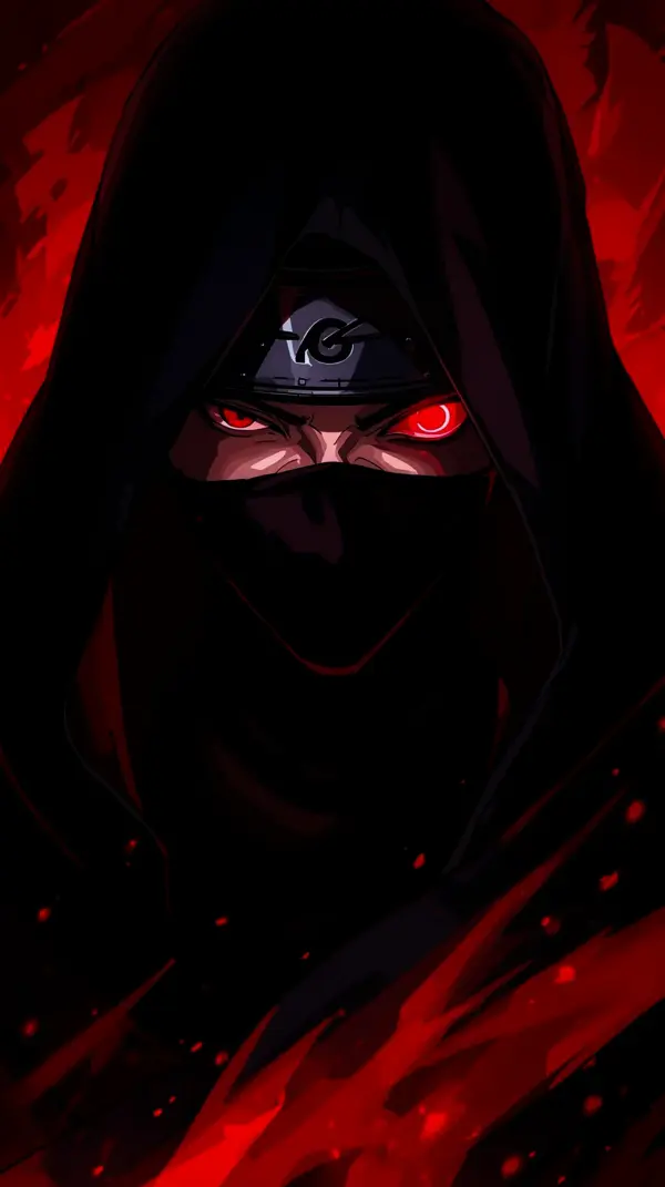Wallpaper anime dark — mysterious hooded warrior