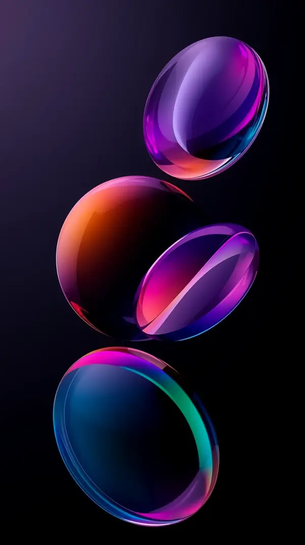 Abstract Colorful Bubbles AMOLED wallpaper 4k for mobile