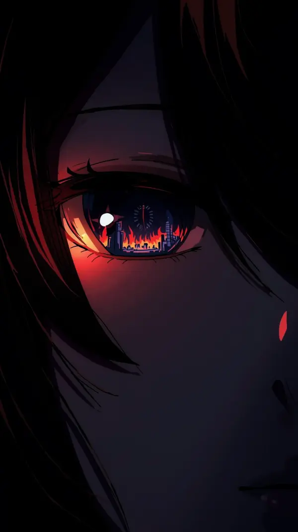 Beautiful phone background — glowing reflected eye