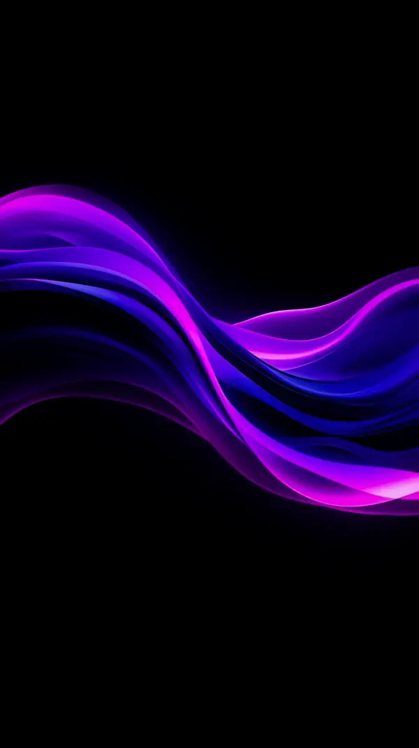 Abstract Purple and Blue Wave AMOLED Wallpaper 4K for Mobile and iPhone