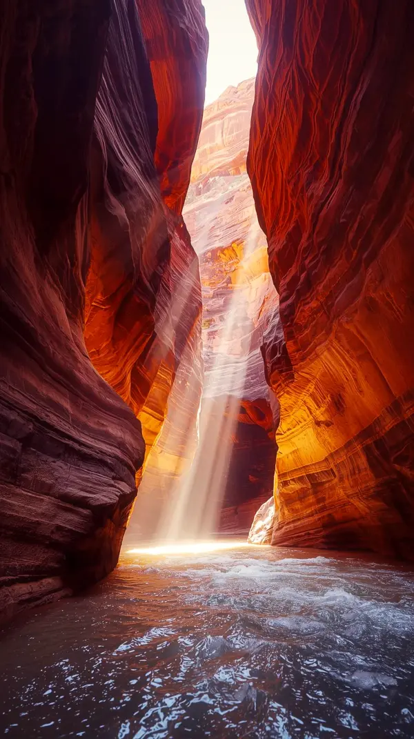 Breathtaking Canyon Light Rays iPhone Wallpaper 4K | 4K Wallpaper for Mobile