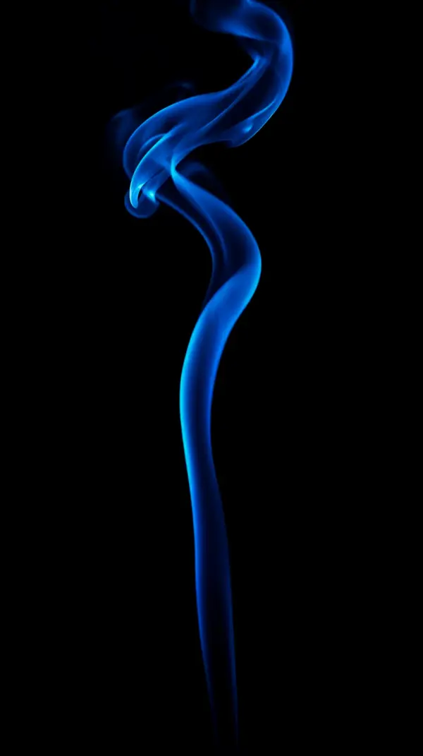 Vibrant Blue Smoke "Amoled Wallpaper 4k For Mobile" - Abstract Swirls