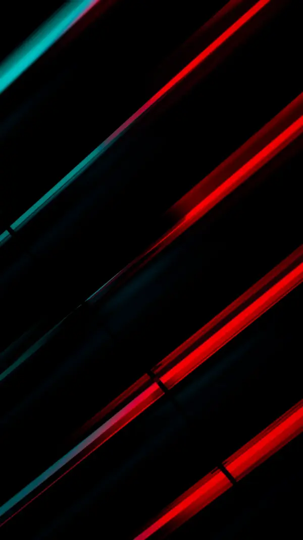 Anime aesthetic wallpaper — glowing red teal lines