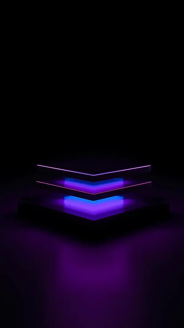 Black wallpaper 4k phone — glowing purple platform