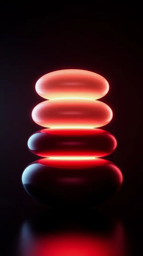 Wallpaper anime black — stacked glowing pebbles