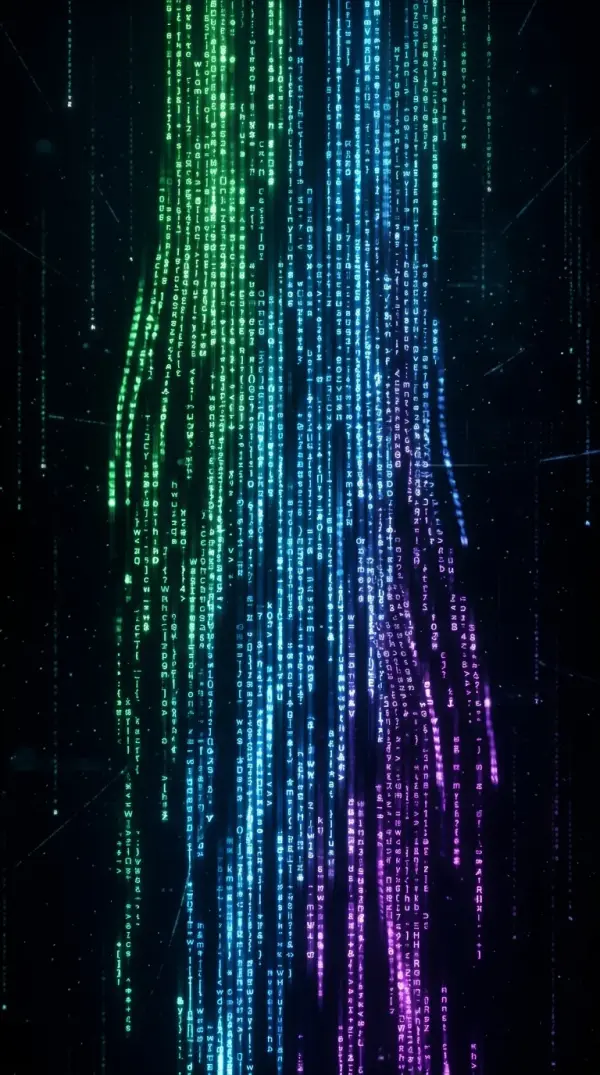 AI Data Stream Code Visual for Modern Device Displays