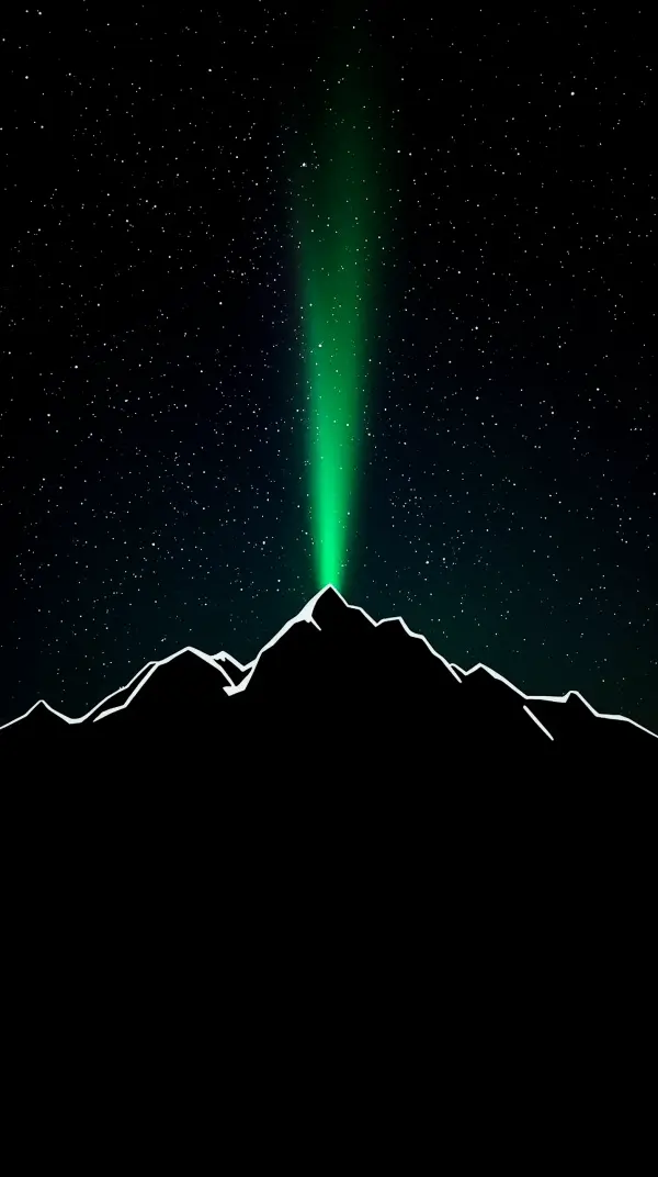Mountain Aurora AMOLED Wallpaper 4K for Mobile