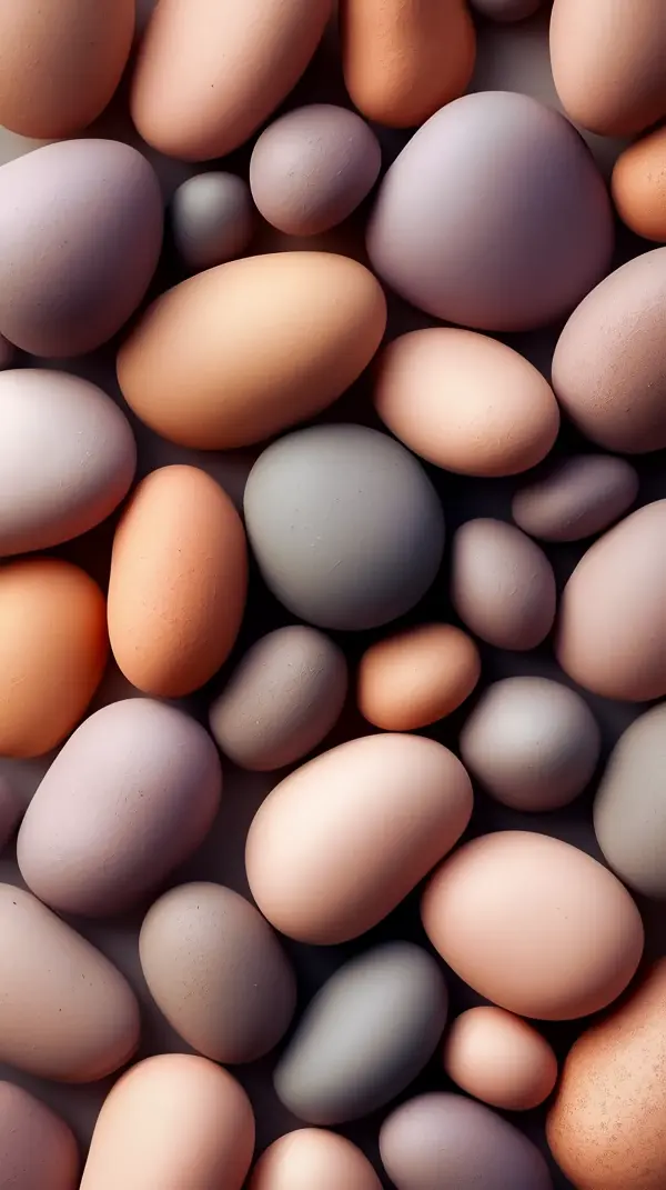 Anime mobile wallpaper — pastel toned pebbles