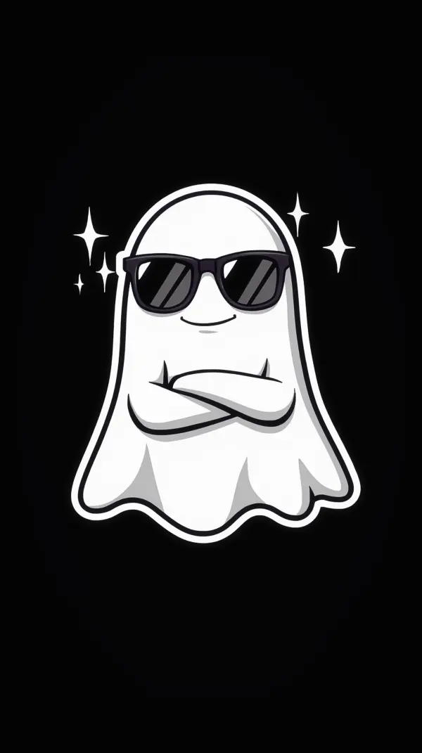 Ghost Wallpaper Phone — Cool White Spirit Sunglasses
