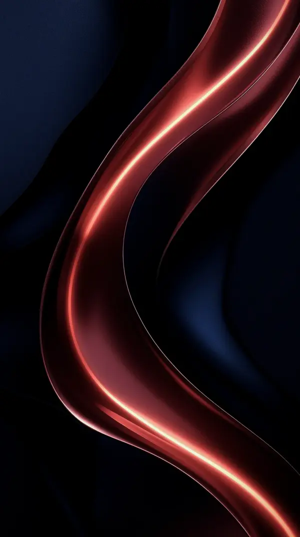 Abstract iphone wallpaper — glowing copper ribbon
