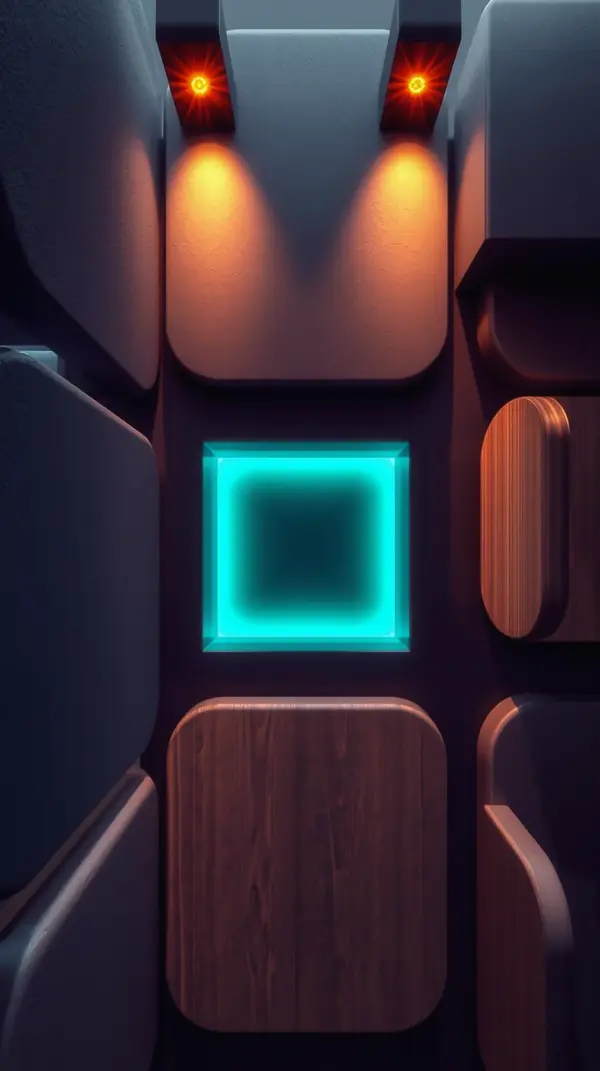 Neon Wallpaper 4K — Glowing Panels Abstract Design | 4kwallpapar
