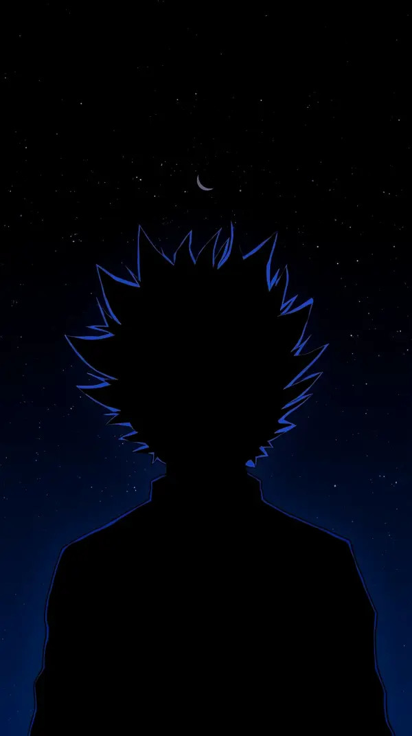 Dark Anime Silhouette Wallpaper for iPhone and Android – 4K