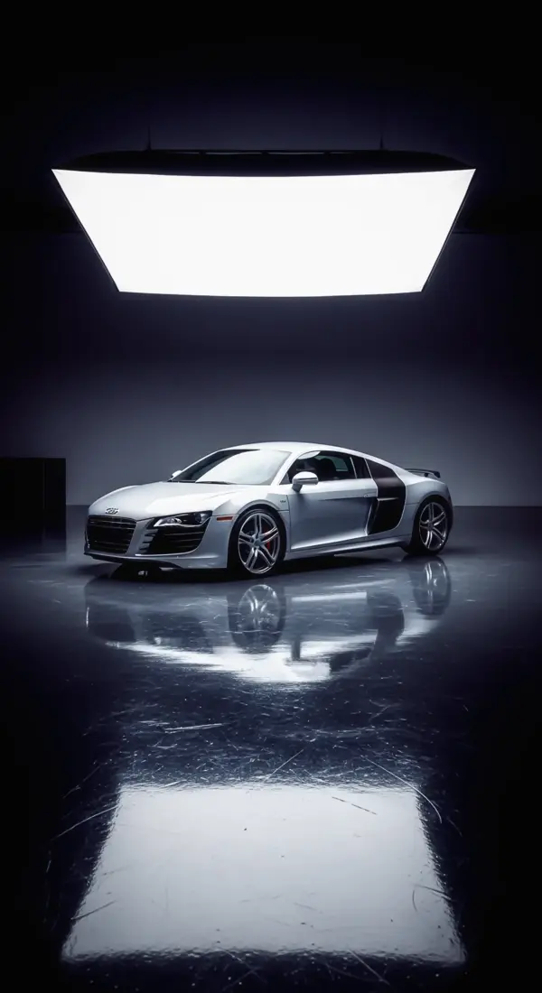 Stunning Silver Audi R8 Car iPhone Wallpaper | 4K Mobile Car Wallpaper