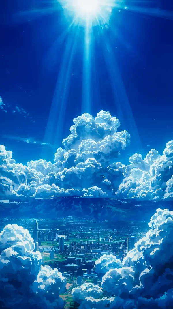 Ethereal Anime Sky Wallpaper for iPhone – 4K Resolution