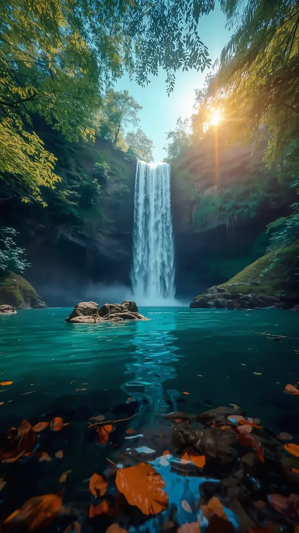Nature Wallpaper 4K — Serene Waterfall | 4Kwallpapar