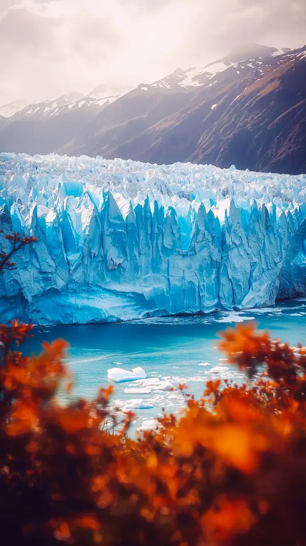 Majestic Blue Glacier Nature iPhone Wallpaper 4k - Stunning 4k Wallpaper for Mobile and Phone Backgrounds