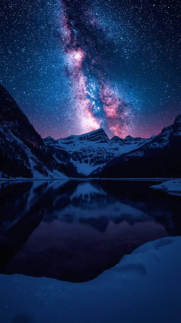4K Nature Wallpaper — Milky Way Mountains Lake | 4KWallpapar