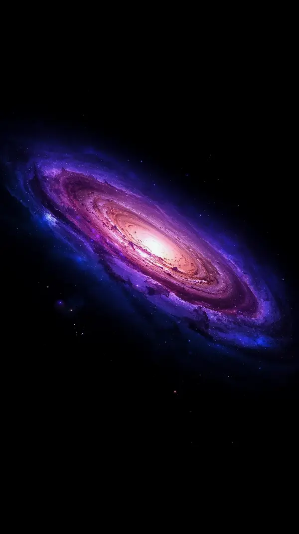 Stunning Purple Galaxy AMOLED Wallpaper 4K for Mobile
