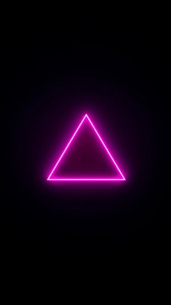 Amoled — vibrant glowing pink triangle on black