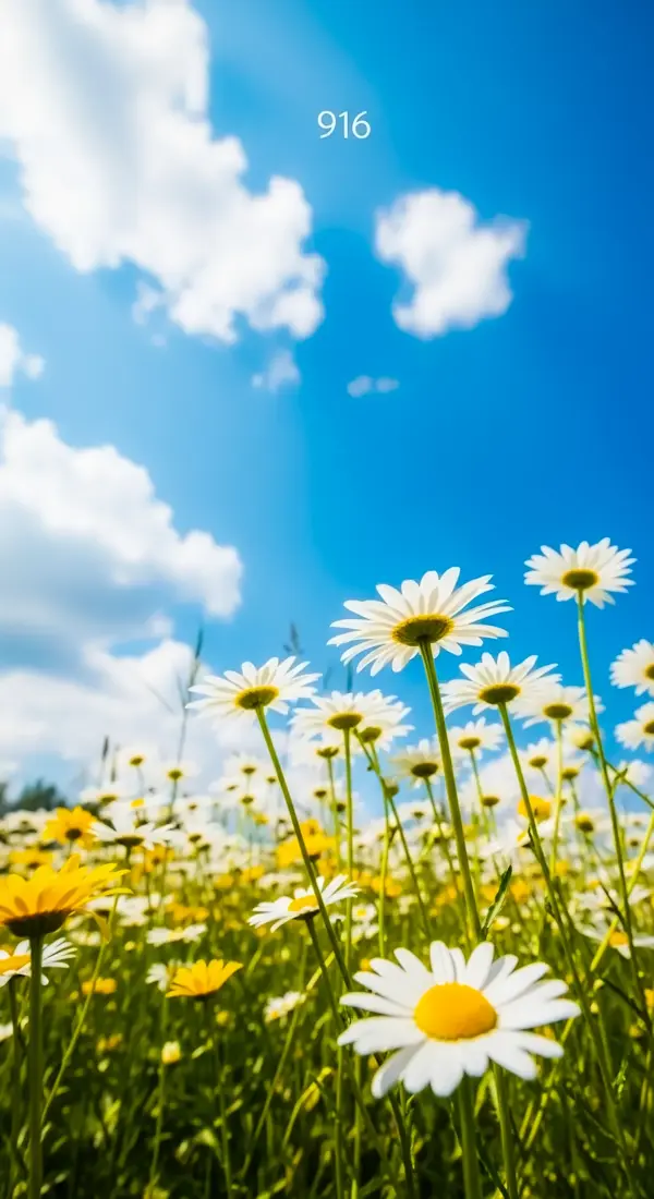 Beautiful Daisy Flower Phone Wallpaper - Vibrant Flower Background for iPhone and Flower Phone Background for a Sunny Summer Look