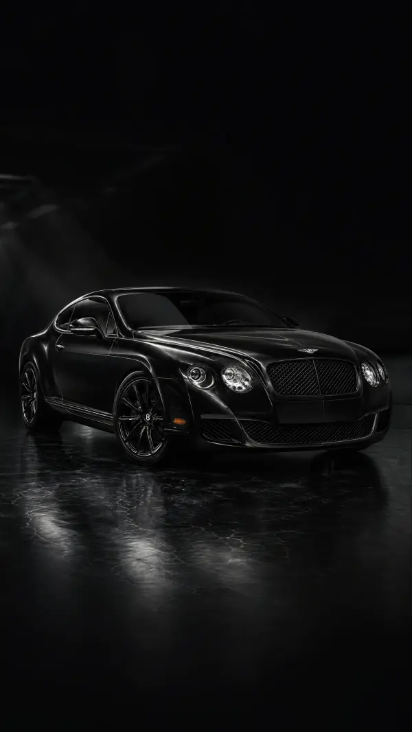 All-Black Bentley Continental GT in Moody Dark Studio