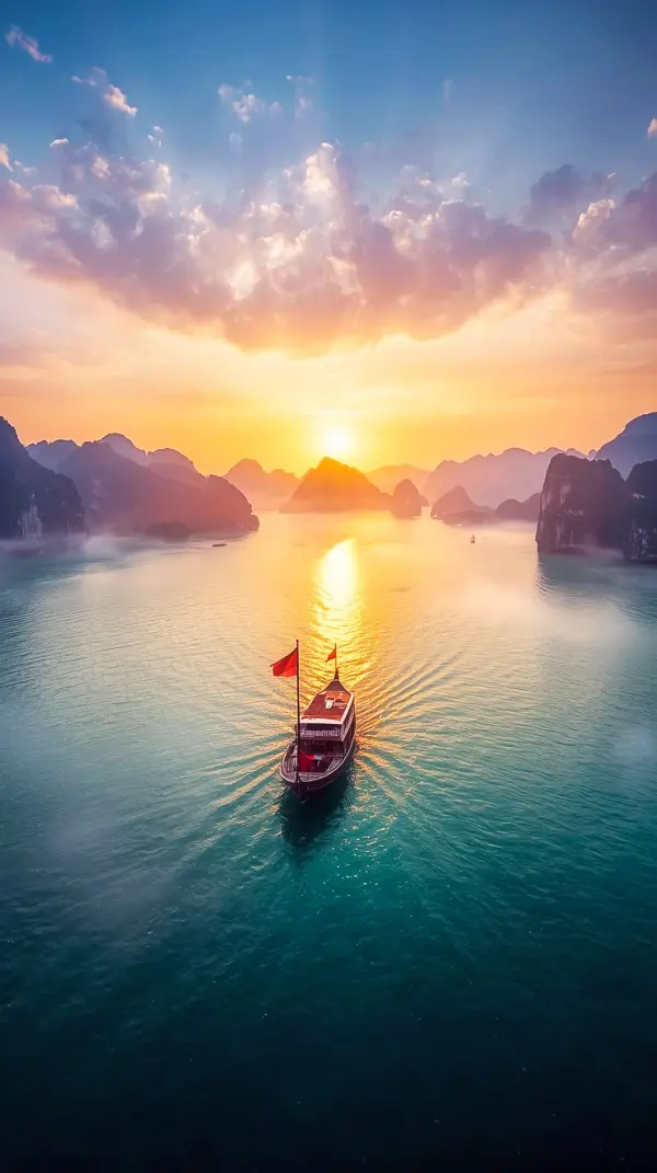 Stunning Sunset Boat Cruise iPhone Wallpaper 4K - Breathtaking 4K Wallpaper for Mobile & Phone, a cute 4K Background for iPhone, perfect for your 4K iPhone Backgrounds.