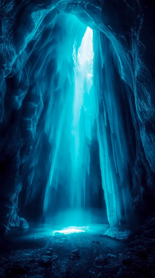 Stunning Ice Cave iPhone Wallpaper 4K | 4K Wallpaper for Mobile