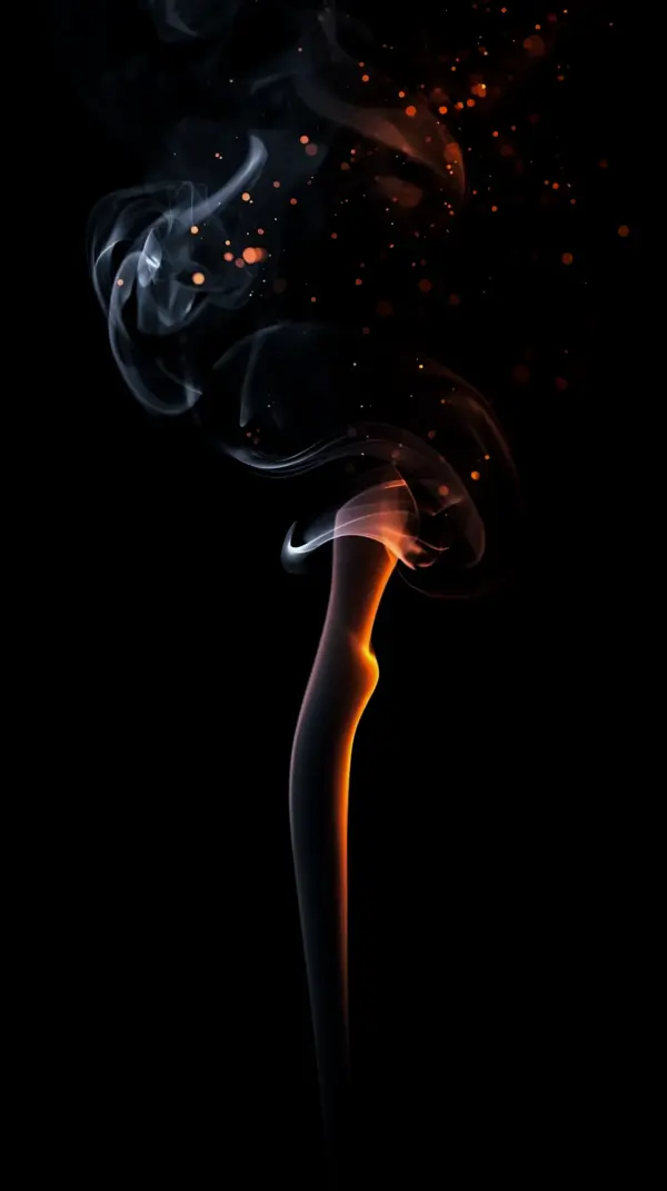 Abstract Smoke & Embers AMOLED Wallpaper 4K for Mobile Devices