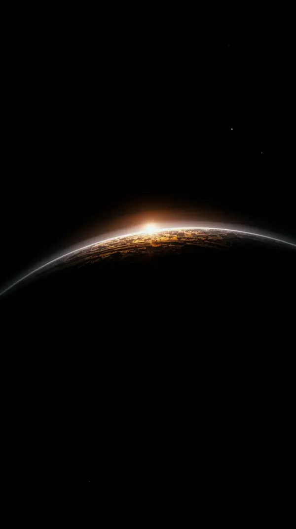 Stunning AMOLED Wallpaper 4K for Mobile: Sunrise Over Distant Planet