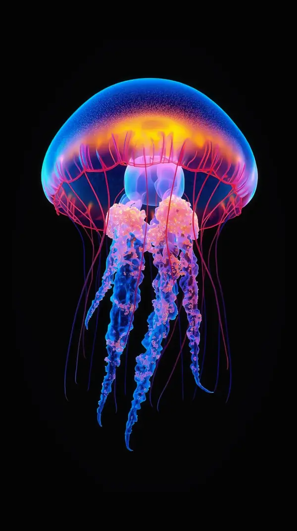 Jellyfish Wallpaper 4K — Neon Bioluminescent Marine Life | 4kwallpapar