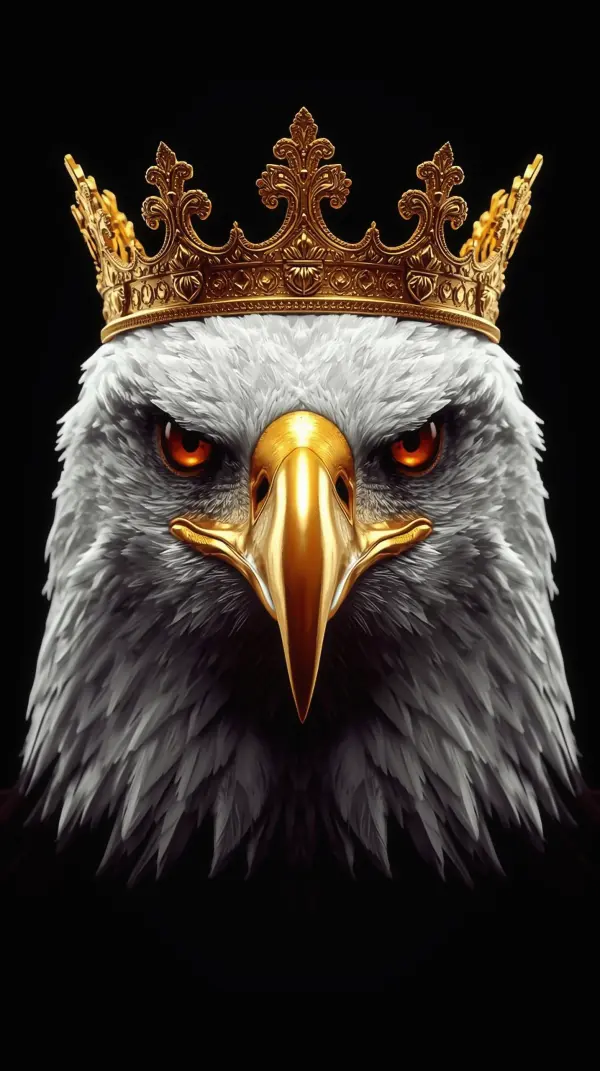 Wallpaper black anime — majestic crowned eagle