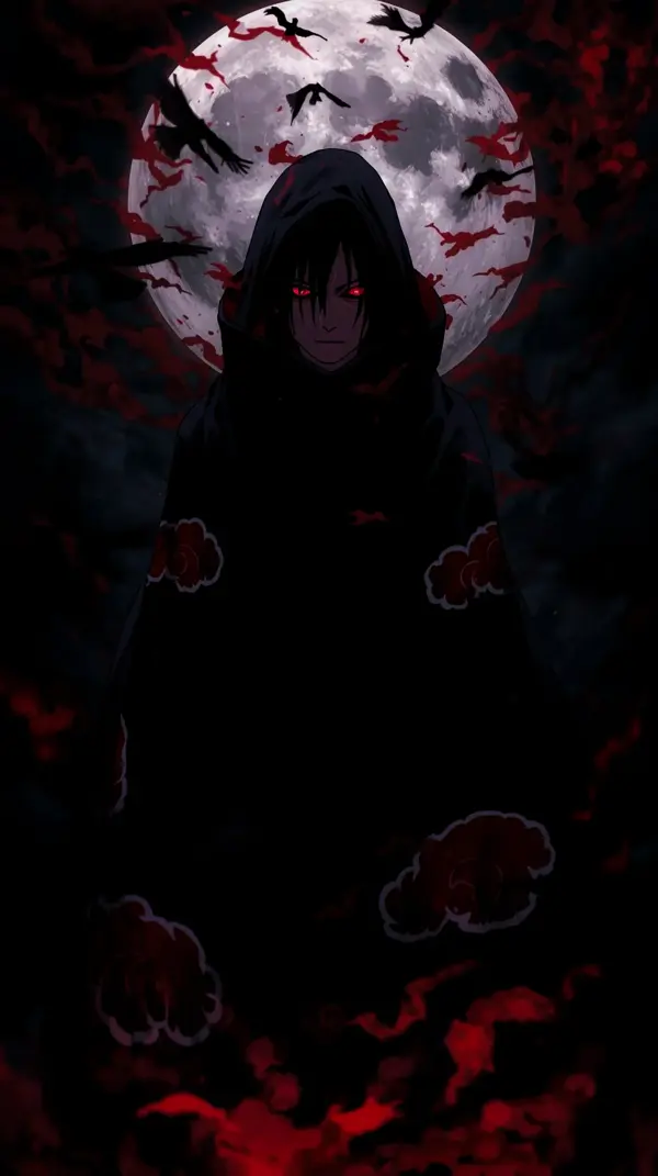 Dark Anime Ninja Wallpaper for iPhone and Android 4K