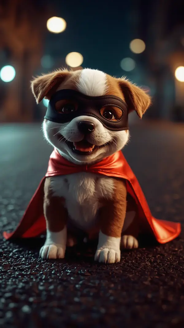 Cute wallpaper anime — superhero puppy red cape