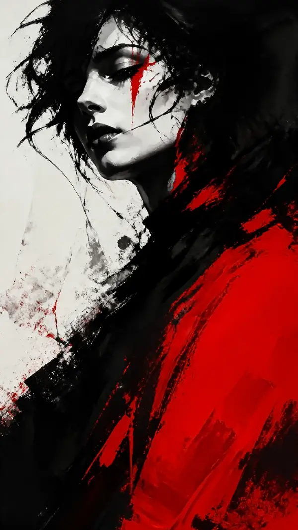 Anime background phone — striking gothic portrait