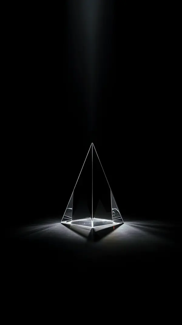 Minimalist Glass Pyramid AMOLED Wallpaper 4K for Mobile