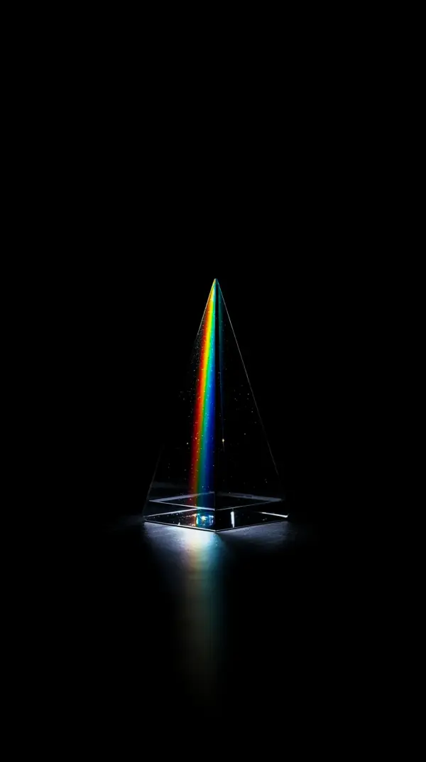 Minimalist Prism Rainbow AMOLED Wallpaper 4K for Mobile